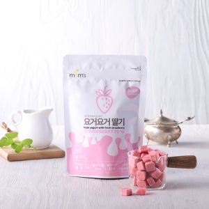 맘스동결건조 딸기 요거트큐브 8개월10개월 돌아기간식 아기과자 16gx5팩