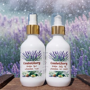 코스테글로리 라벤더 고보습 크림과 토너 세트 160g 달팽이 영양공급 피부탄력 피부톤개선