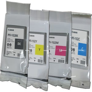 캐논 프린터 IPF710 IPF720 정품 검정 칼라 잉크 카트리지 PFI-102 4색구매