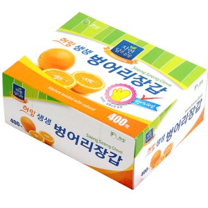 허밍 생생 벙어리 비닐장갑 위생장갑 주방용 업소용 400매, 1개
