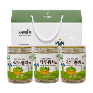 단비농원 국내산 직접재배 유기농 바른하루 작두콩차티백 선물세트