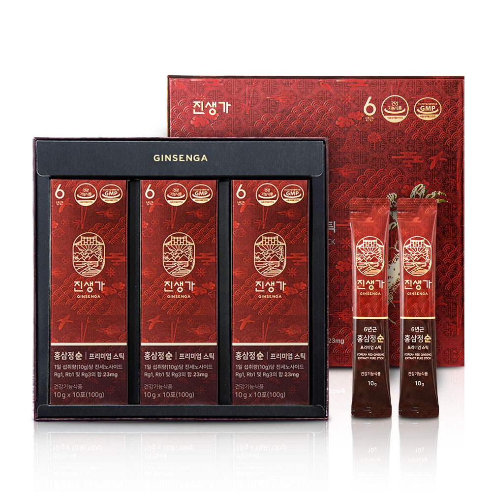 <b>진생가 홍삼정 순 프리미엄 스틱 10g</b> 30개입