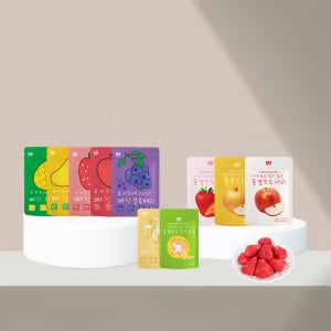 착즙하는남자 동결건조 과일칩 요거트 큐브 10종 모음전 딸기칩 사과칩 아기 간식 과일 과자