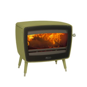 벽난로 벨기에 주물 난로 가정용 거실 난방 -도브레 VINTAGE50 -세라믹그린