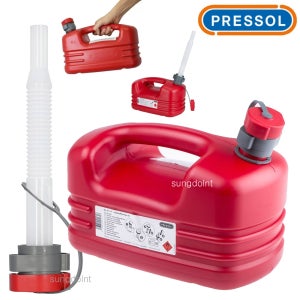 PRESSOL 연료통 5L 미니 (주입호스내장) 연료보관 석유통 기름통 휘발유통 말통