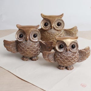 골드 날개 부엉이가족