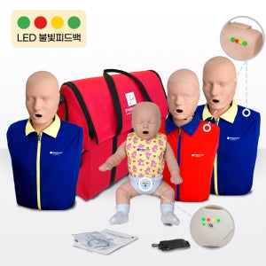 (PRESTAN) 패밀리 심폐소생술 마네킹 모니터형 4Pack / CPR교육 심폐소생술