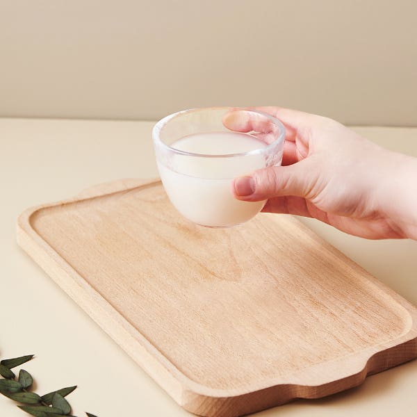 핸드메이드 유리 막걸리잔 투명 사케잔 170ml