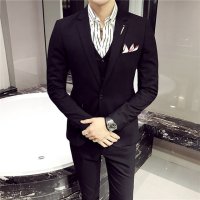 남자 클래식 캐주얼 정장 수트 예복 Men 블레이져 및 Pants/(High) 저 (급 Brand Fashion Pure Col