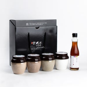 참기름&구운 소금 4종 거래처 회사 직원 한가위 선물 답례품 문구 추석 명절 소금 선물세트
