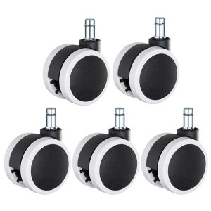 5개세트 심플 우레탄 의자바퀴 링 캐스터 흰색 블랙