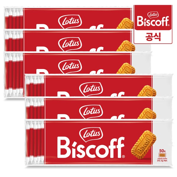 로투스온라인공식몰 로투스 비스코프 비스켓 커피 대용량과자 간식 디저트 쿠키 312.5g X 6개