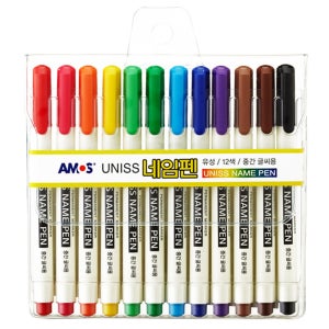 아모스 유니스 네임펜 12색 세트