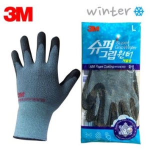 3M 슈퍼그립 윈터 작업용장갑 /겨울 기모 방한 혹한기 작업장갑 니트릴 폼 코팅 조경 원예