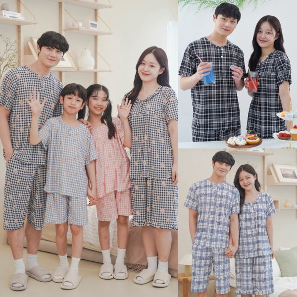 폭스클럽 여름잠옷 냉감 가족 여성 남성 빅사이즈 홈웨어 파자마 인견잠옷