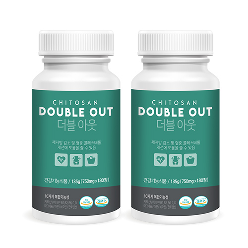 더블아웃 <b>키토산</b> 2통 <b>키토산</b> 다이어트보조제 3000mg