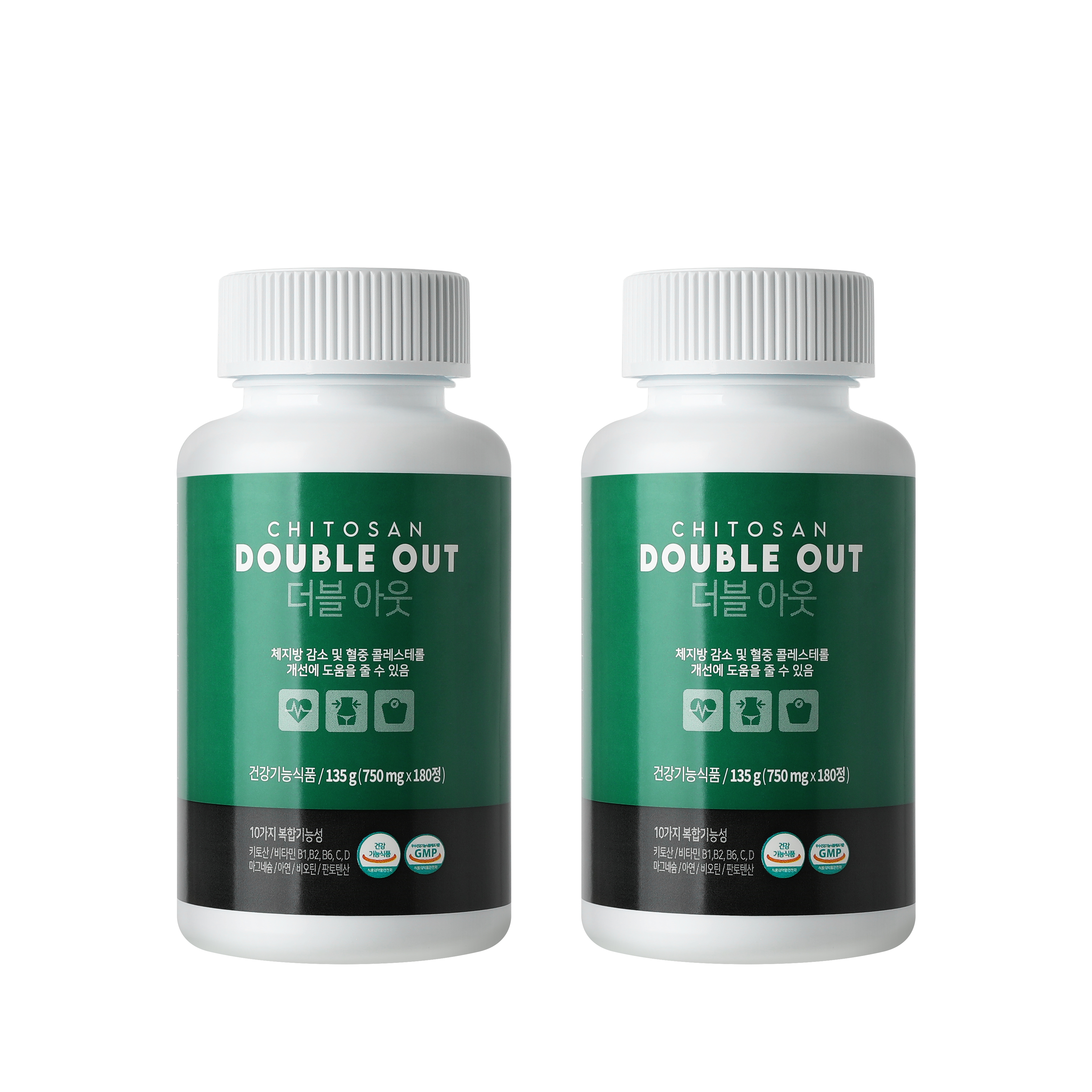 더블아웃 <b>키토산</b> 2통 <b>키토산</b> 다이어트보조제 3000mg