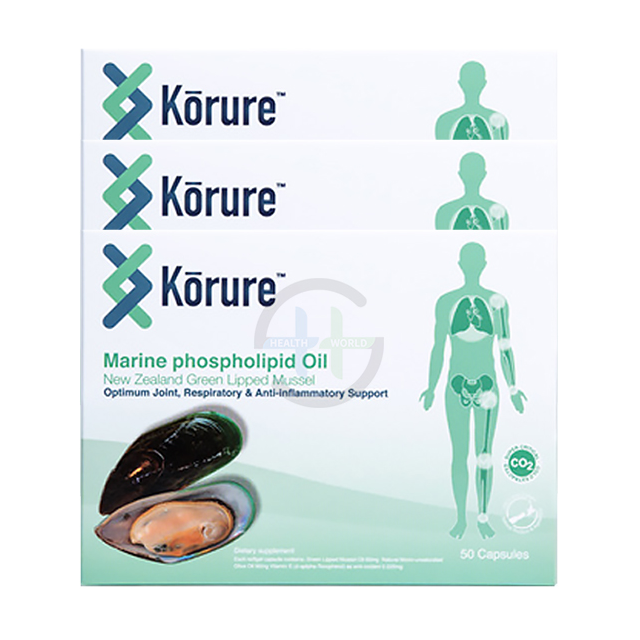 <b>코루레</b> 마린 포스포리피드 오일 200캡슐 3개 약6개월 뉴질랜드 초록입홍합