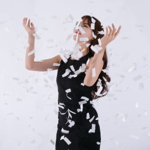 OK파티 이벤트컨페티종이꽃가루(200그램) 화이트