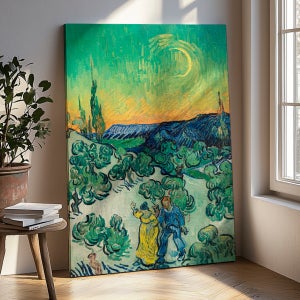 빈센트반고흐 인테리어 명화 그림 액자 황혼의 산책 A2 캔버스액자