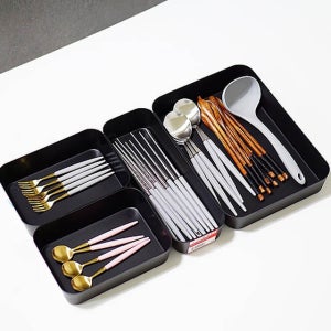 블랙 서랍정리함 수납트레이 S