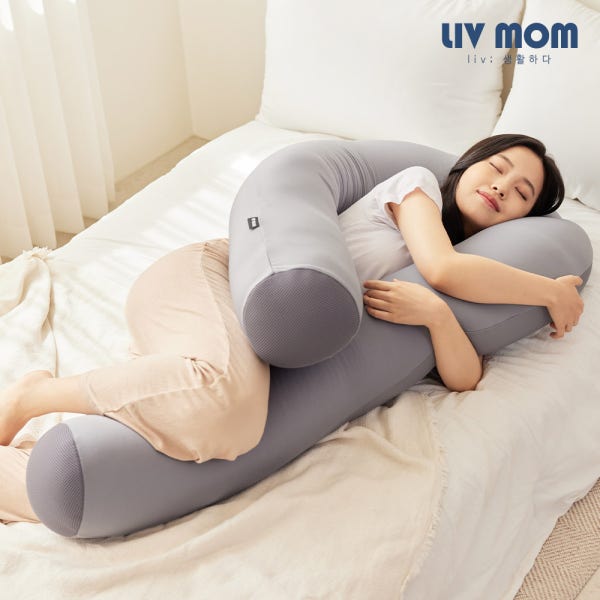 리브맘 쫀득 3D U자 바디필로우 안고자는 베개
