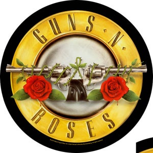 [국내배송] 공식 GUNS N ROSES 건즈 앤 로지스 Bullet Logo 대형 백 패치