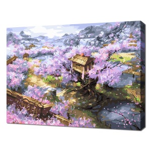 에코솔 셀프페인팅 몽유도원도 28색 풍경화 40x50cm DIY 명화그리기 숫자유화 취미