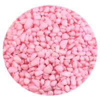 분홍색 자갈 칼라스톤 (3~5mm)