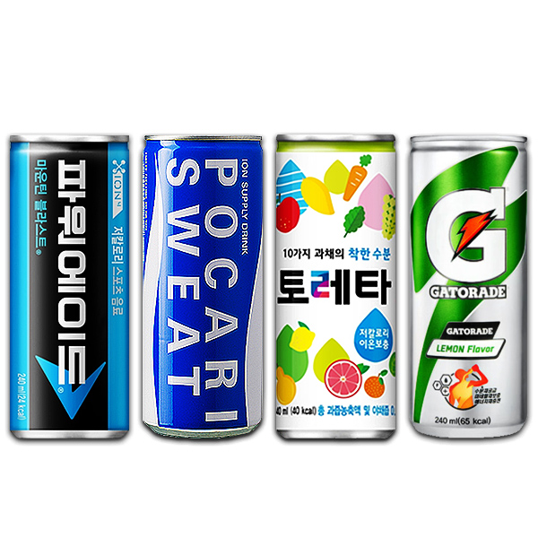 파워에이드 토레타 포카리스웨트 <b>게토레이</b> 240ml 각5캔 20캔 세트 이온음료 스포츠음료