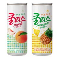 동원 쿨피스 복숭아 파인애플 230ml 각15캔 30캔세트 캔음료 쿨피스캔 음료수