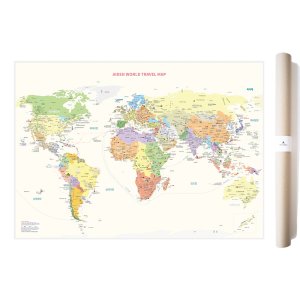 세계지도 한글 포스터 - 대형 코팅 어린이 여행 세계 지도 보기 전도
