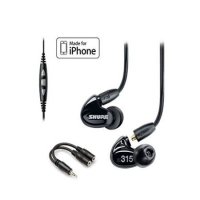 Shure SE315 Earphones (Black) & CBL-M+-K-EFS Mus