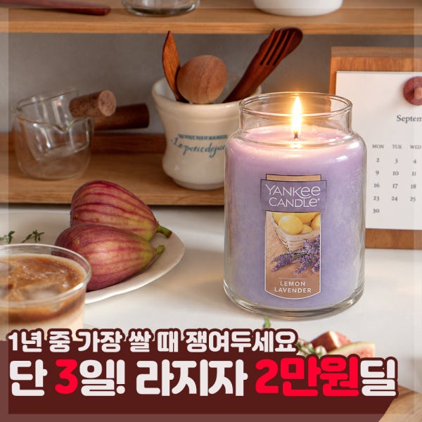 [슈퍼적립] 양키캔들 정품 생활냄새탈취 자캔들(L) 623g 택1 클린코튼 습기제거 강력탈취