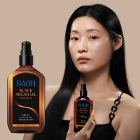 라온 블랙 아르간 오일 헤어 에센스 유기농 100ml (비건 미용실 열보호 앰플)