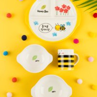 HONEY BEE 꿀벌 어린이 유아식판 어린이밥공기 어린이국공기 유아식기세트