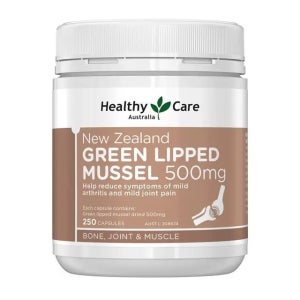 [호주건강식품]헬씨케어 뉴질랜드 초록입홍합 그린 머슬 250정 / Healthy Care New Zealand Green Lipped Mussel 500mg 250 Capsules