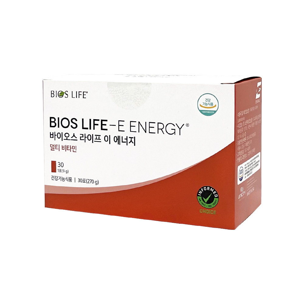 유니시티 바이오스 라이프 이 에너지 E 에너지 멀티비타민 9g 30포, 1개