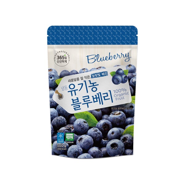 호재준 냉동 세척 유기농 블루베리 500g x 4개