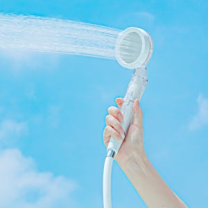 듀벨 샤워애 와이즈 샤워기 헤드 샤워헤드 녹물 염소제거 수압상승 화이트