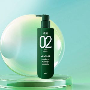 아모스 녹차실감 지성 두피 탈모 케어 샴푸 500g, 1개