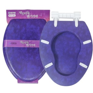 푹신 변기커버 특대 O형 43x35cm 막힘 유아겸용 사이즈 소프트 변기시트 무소음 교체