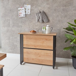 티에스퍼니처 아일랜드식탁 홈바 900 바테이블 철제 보조 테이블 조리대