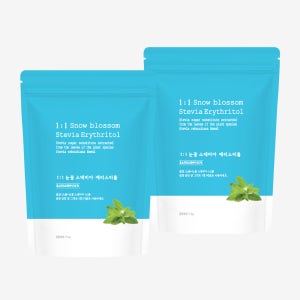 [설탕대체 대체당] 자연지애 눈꽃 스테비아 에리스리톨 1kg, 2개