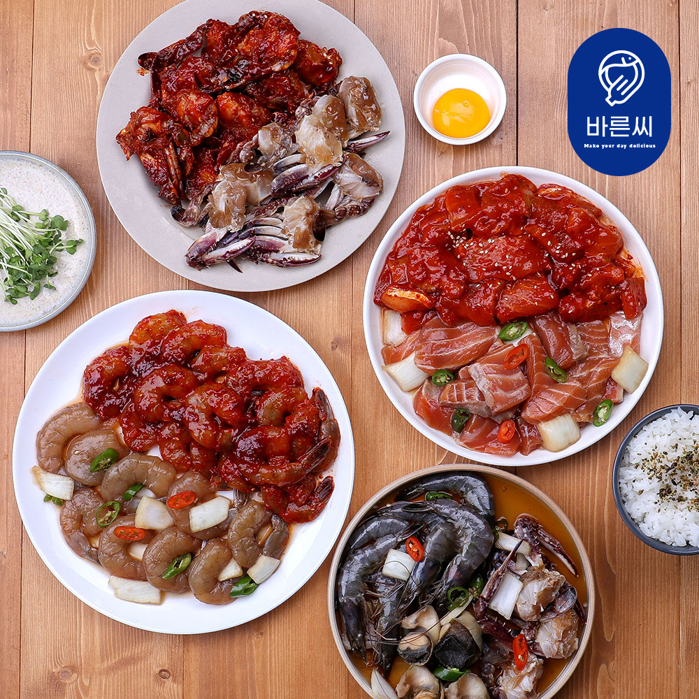 <b>바른</b>씨 깐 순살 간장 양념 새우장 270G 연어장