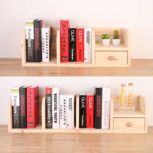원목 책꽂이2단 서랍형 책꽂이