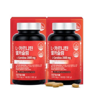 (약2달)엘카슬림 다이어트보조제 L/ 엘카르니틴 2000mg 다이어트 보조제 체지방분해/유청칼슘