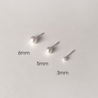 925실버 베이직 진주 귀걸이 / 3mm, 5mm, 6mm 사이즈별 이어링