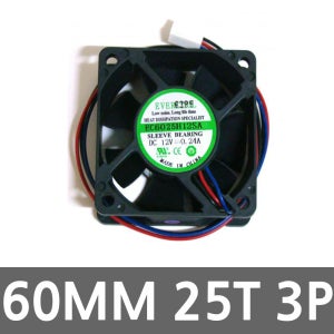 60MM 3P 12V 고풍량 냉각 시스템 컴퓨터 케이스팬