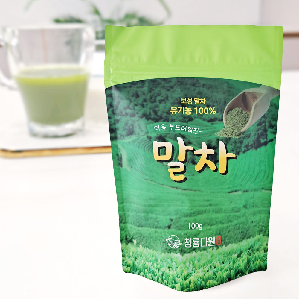 보성 유기농 말차100%고급 말차가루100g 파우더 라떼 순수 국산 <b>녹차</b>잎 효능 분말
